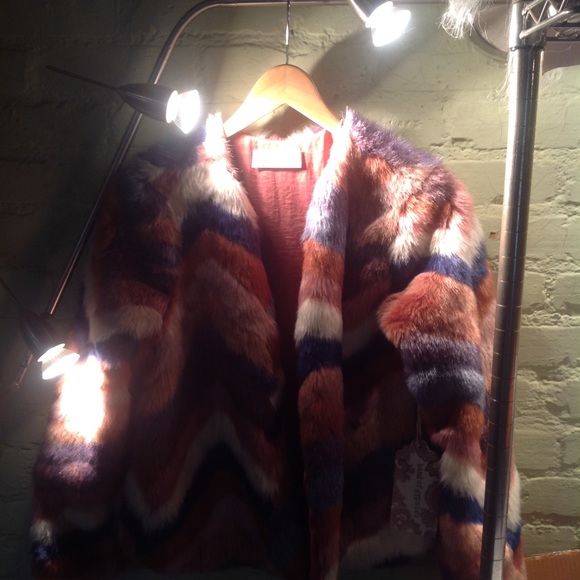 Band of Gypsies Jackets & Blazers - Sale Band of Gypsies faux fur chevron